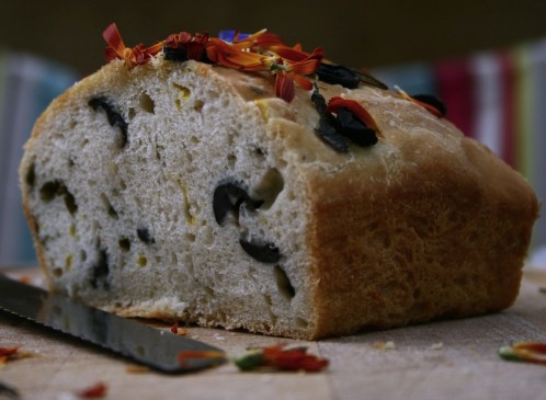 edible flower focaccia