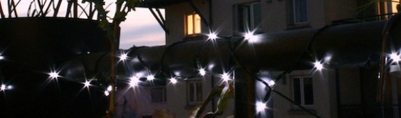 Lighting up the balcony