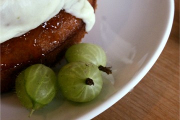gooseberry and elderflower cake