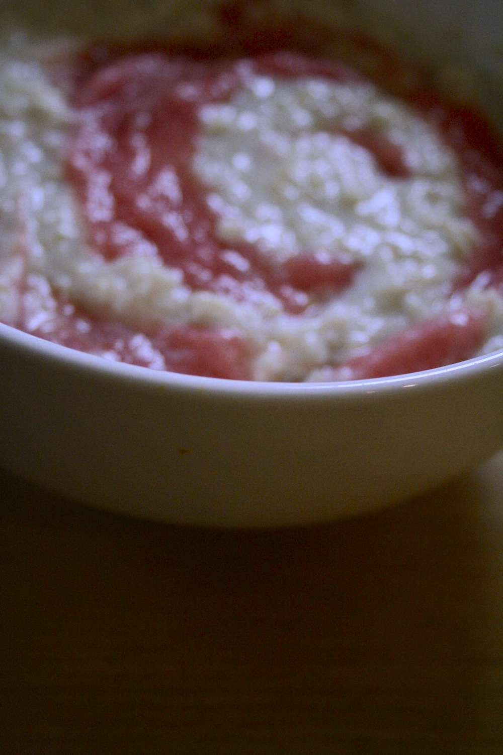 rhubarb porridge