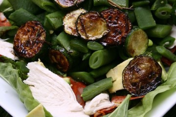 courgette and runner bean salad