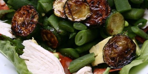 courgette and runner bean salad
