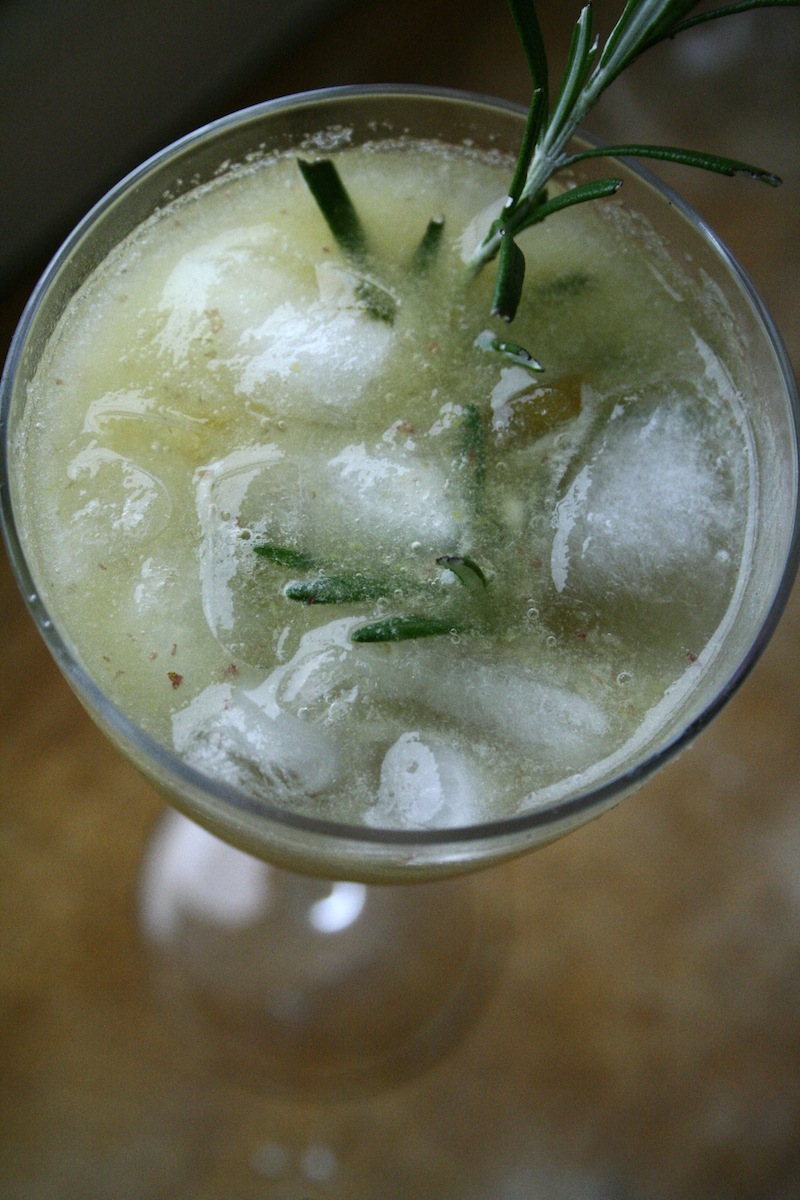 apple, ginger and rosemary cocktail