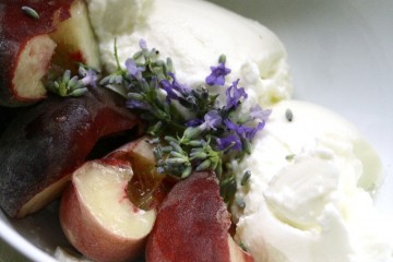 peaches and lavender