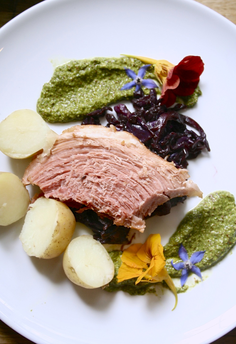 pochaed gammon lunch