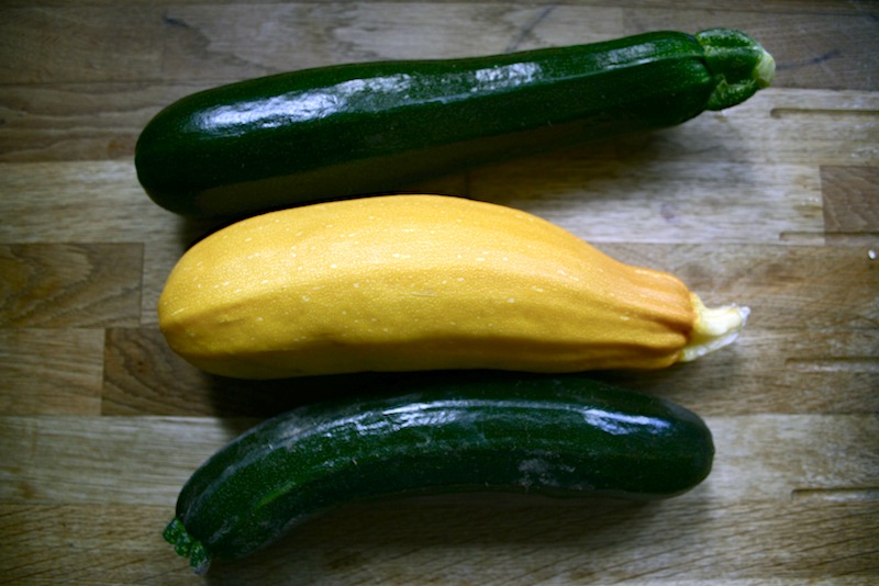 mixed courgettes