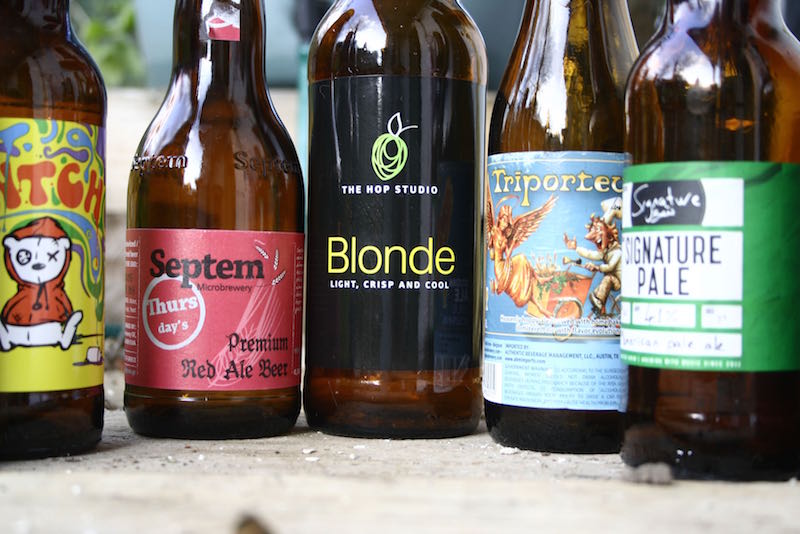 craft beer bottle selection