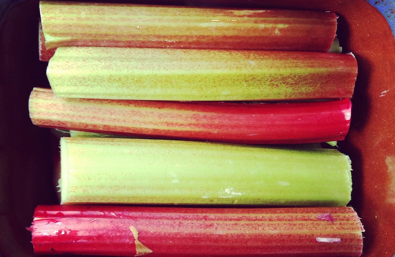roasting rhubarb
