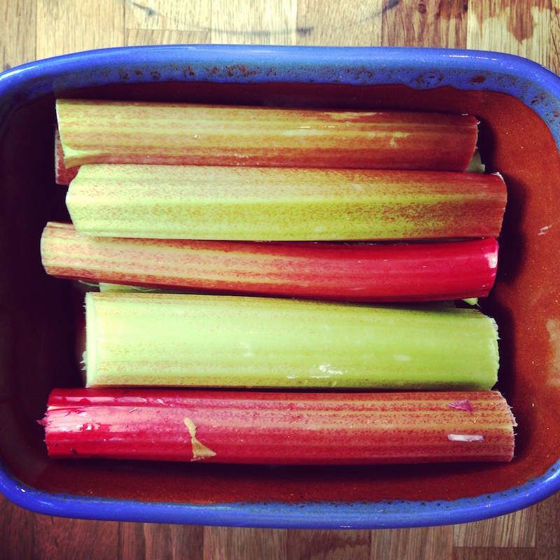 roasting rhubarb