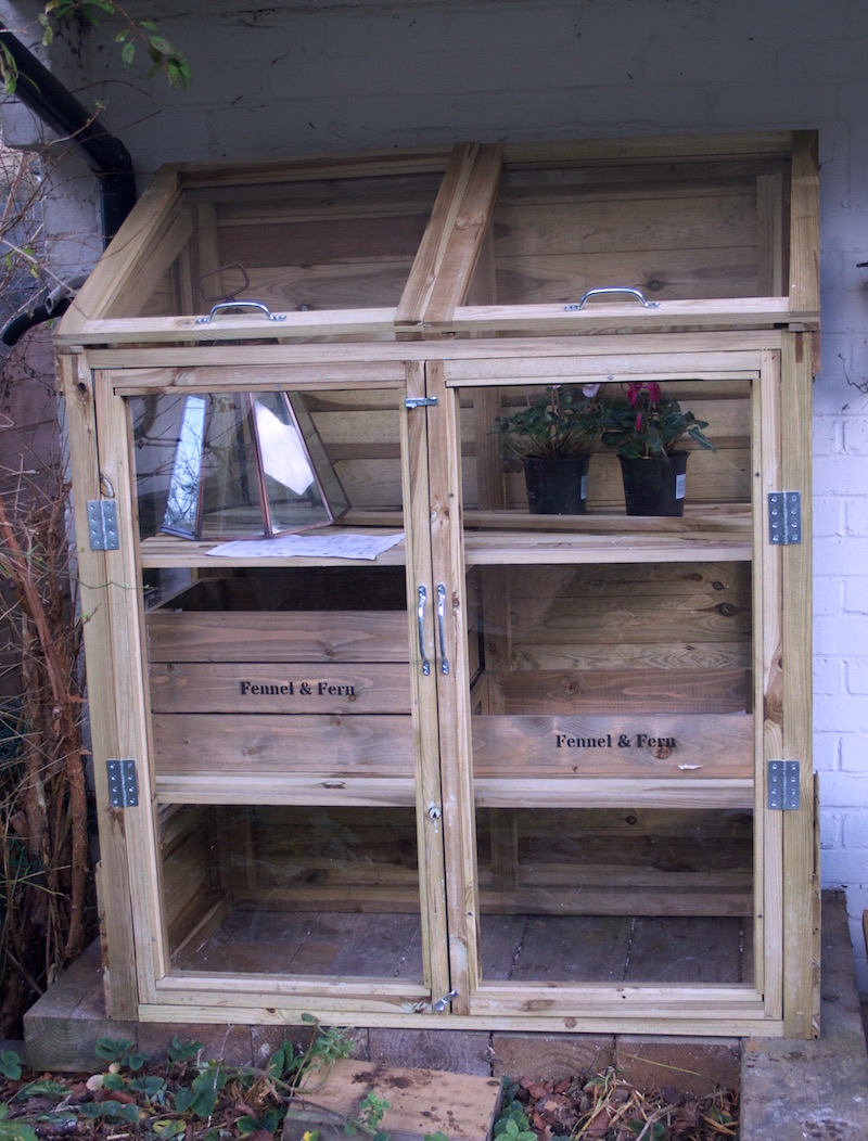 wooden greenhouse mini