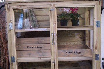 wooden mini greenhouse