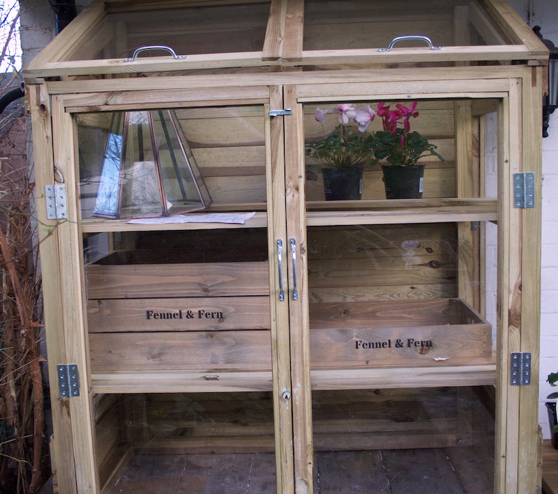 wooden mini greenhouse